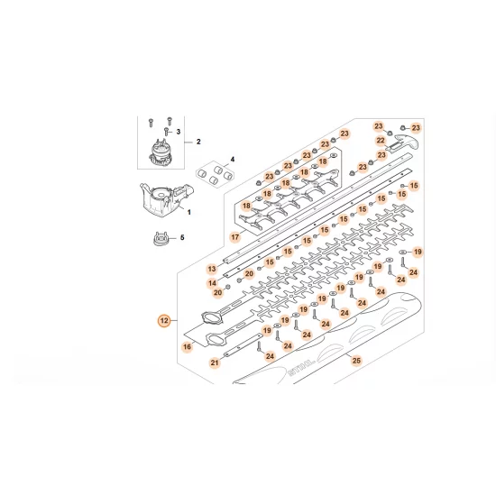 STIHL  Zestaw urządzenia tnącego 600 mm / 24" HA07 710 5902
